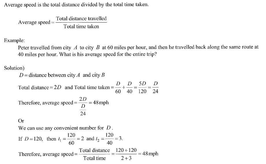 what is average speed class 7 short answer